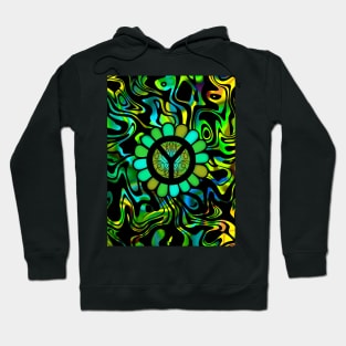 Peace Sign Hippie Flower Hoodie